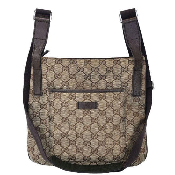 k360408 03 01 Gucci GG Canvas Crossbody Bag Beige Dark Brown