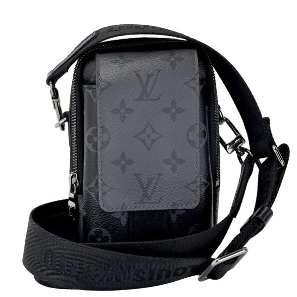 k360417 06 01 Louis Vuitton Double Phone Pouch Black Gray