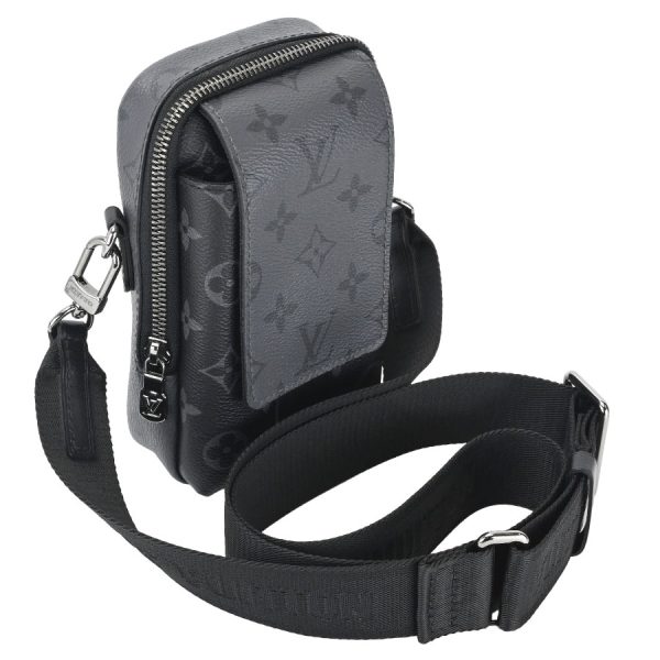 k360417 06 06 Louis Vuitton Double Phone Pouch Black Gray