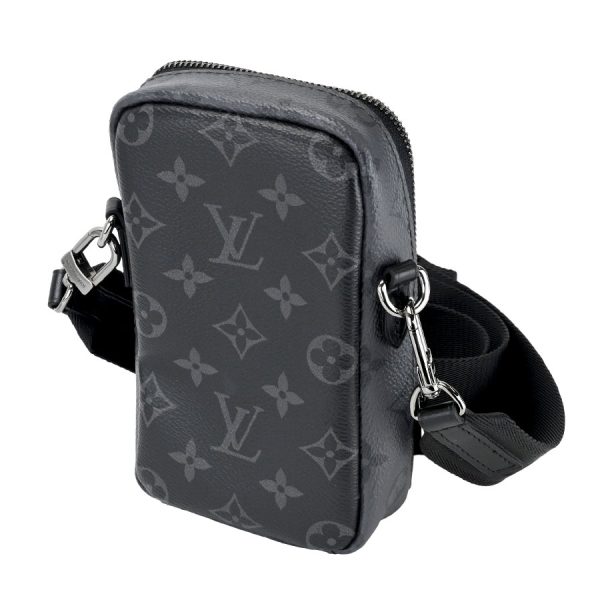 k360417 06 07 Louis Vuitton Double Phone Pouch Black Gray