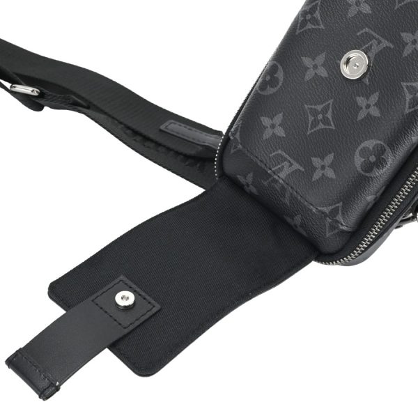 k360417 06 13 Louis Vuitton Double Phone Pouch Black Gray