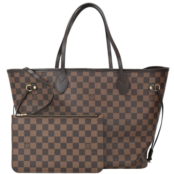 k360519 08 01 Louis Vuitton Neverfull MM Tote Bag Brown Red