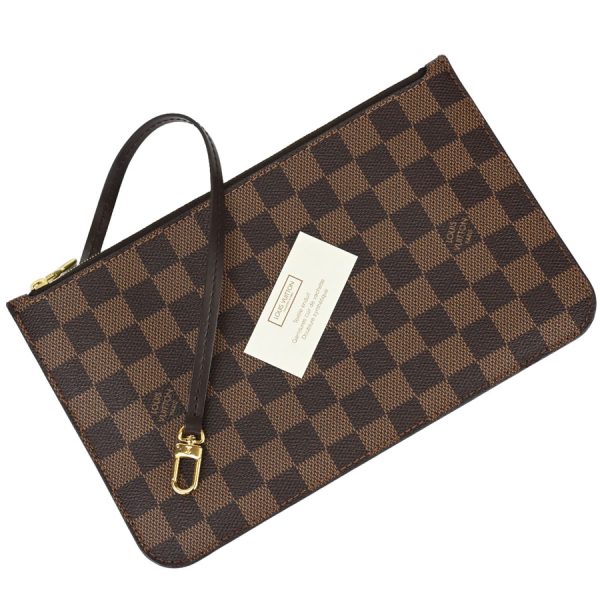 k360519 08 09 Louis Vuitton Neverfull MM Tote Bag Brown Red