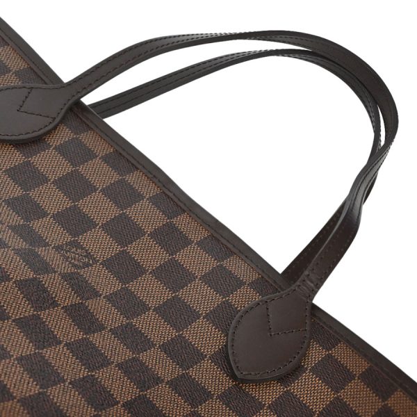 k360519 08 14 Louis Vuitton Neverfull MM Tote Bag Brown Red