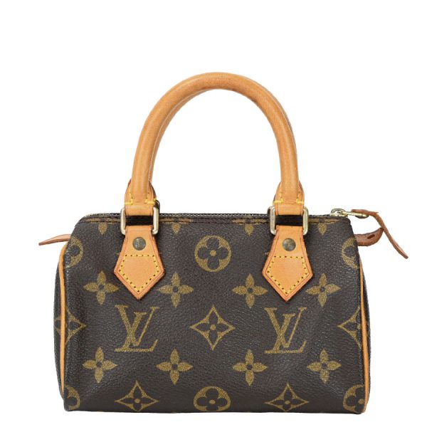 k360530 14 01 Louis Vuitton Mini Speedy Handbag Leather Brown