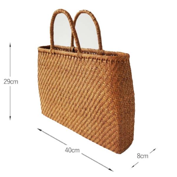 kago 5371 size Kagoya Wild Grape Basket Bag Brown