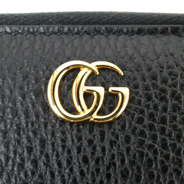 kh23 0510 10 5 Gucci GG Marmont Zip Around Long Wallet Beige Black