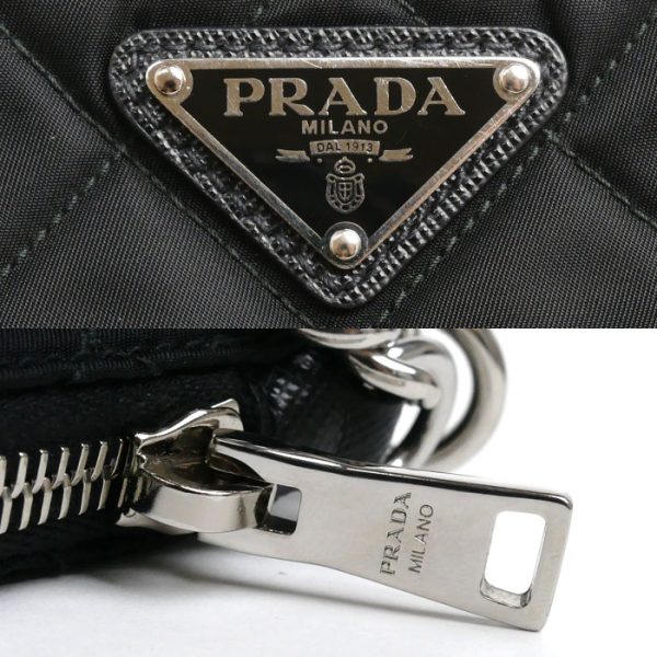 kh24 0522 47 5 Prada Quilted Handbag Chain 2Way Shoulder Bag Black