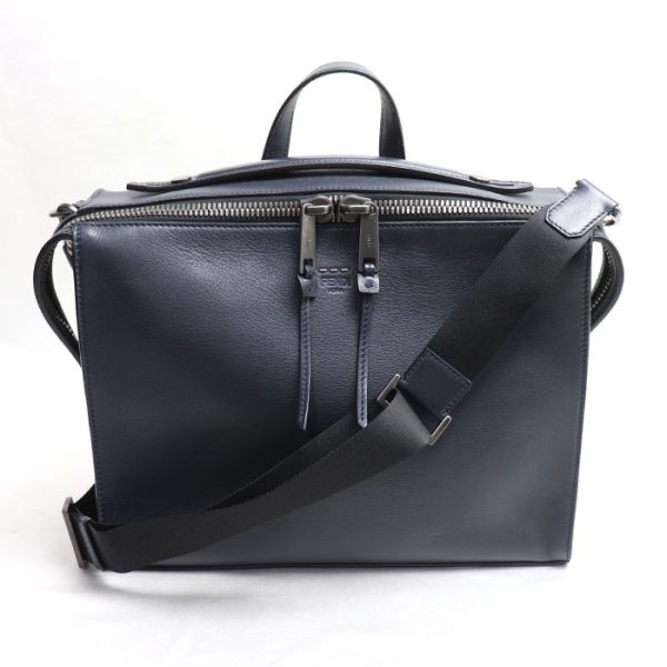 kh24 0612 36 613 Fendi Briefcase 2Way Shoulder Bag Dark Navy