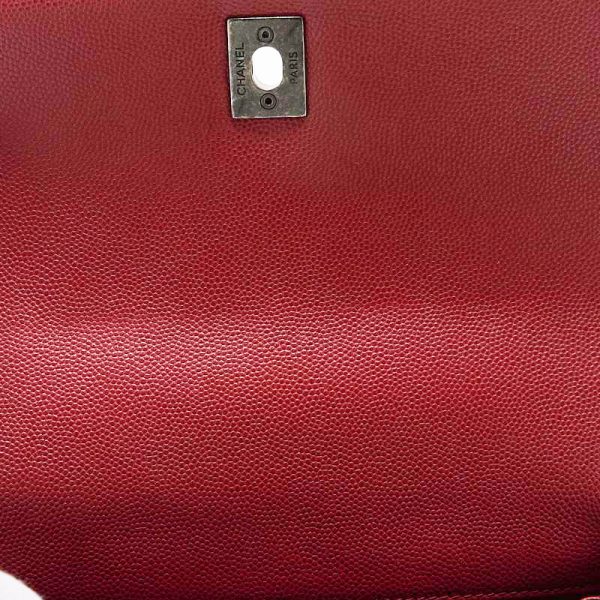 kpmp0jzara4ed 9 Chanel Matelasse Coco Handle 2Way Caviar Skin Red Silver