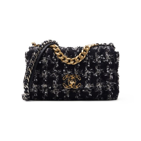 kpo2rk03rzooy 1 Chanel Chanel 19 Matelasse 2Way Chain Shoulder Tweed Black