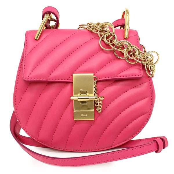 kt071673ont86426 1 Chloe Chain 2way Shoulder Bag Crossbody Pink