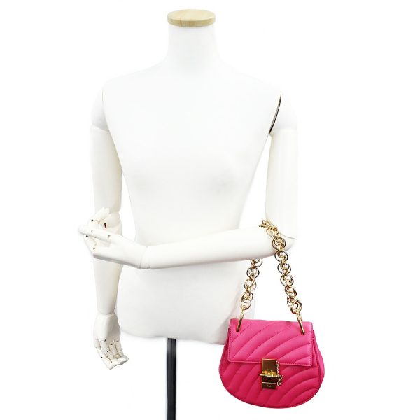 kt071673ont86426 7 Chloe Chain 2way Shoulder Bag Crossbody Pink