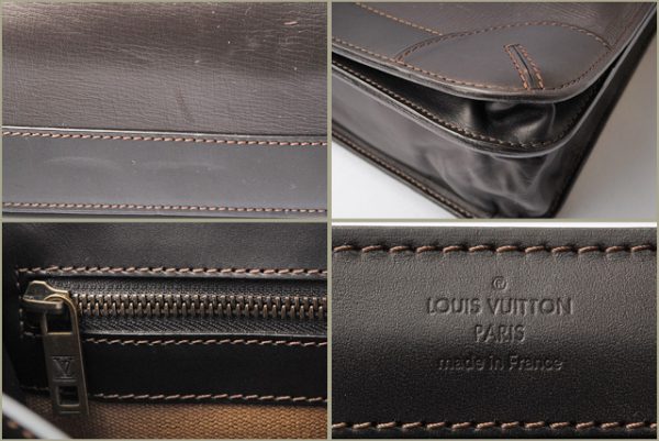 l 18 0025 6 Louis Vuitton Apash Utah Document Bag Brown