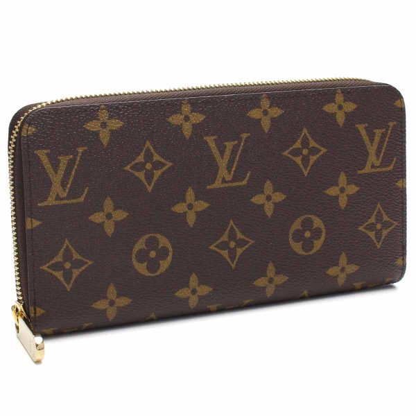 lovm42616011 1 Louis Vuitton Monogram Zippy Wallet Canvas Brown