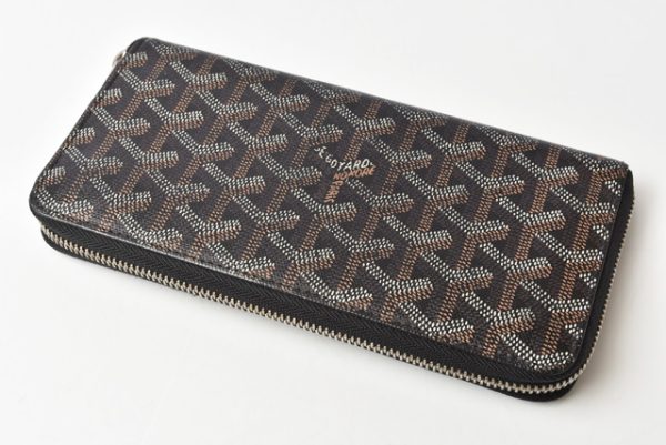 m 210810 61 gy 6 Goyard round zipper type herringbone long wallet black