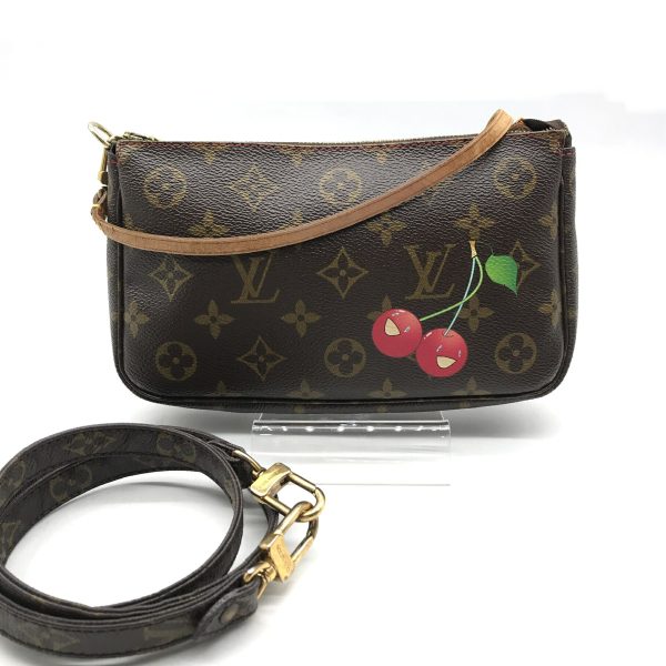 m10339 1 Louis Vuitton Cherry Accessoire Pouch Monogram Brown