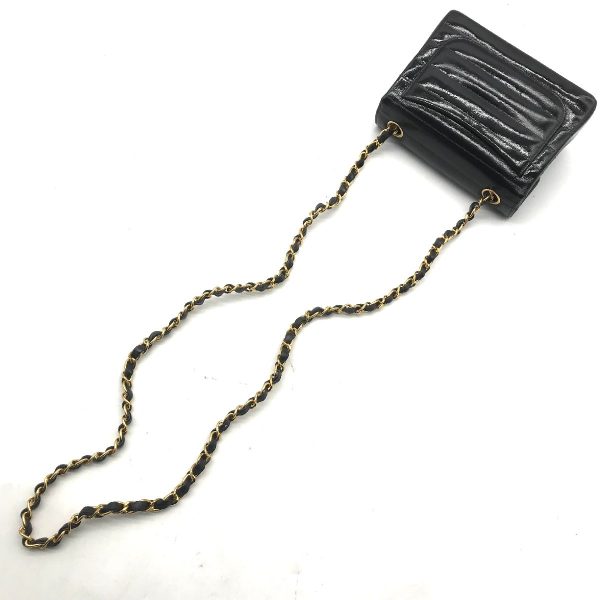 m12165 2 Chanel Mademoiselle Mini Chain Shoulder Bag Black