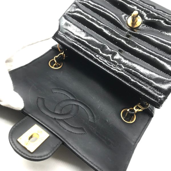 m12165 7 Chanel Mademoiselle Mini Chain Shoulder Bag Black