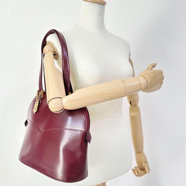 m19958543855 3 Saint Laurent YSL Leather Tote Bag Bordeaux