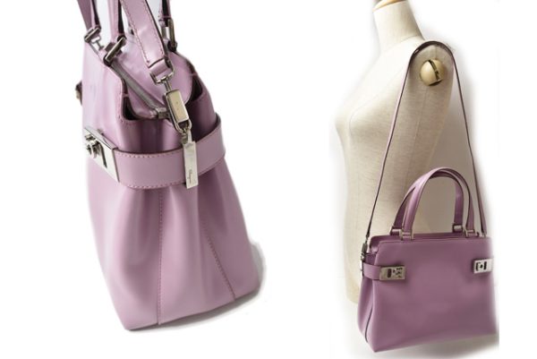 m2204 46 fe 2 Salvatore Ferragamo 2way tote shoulder bag pink purple