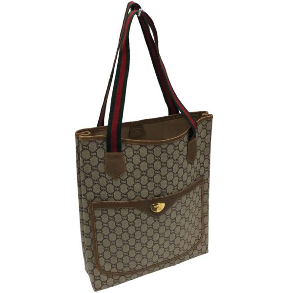 m23 2595 3 Gucci Tote Bag Gg Plus Sherry Line Old Gucci Brown