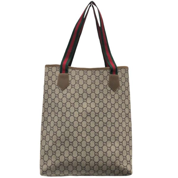 m23 2595 7 Gucci Tote Bag Gg Plus Sherry Line Old Gucci Brown