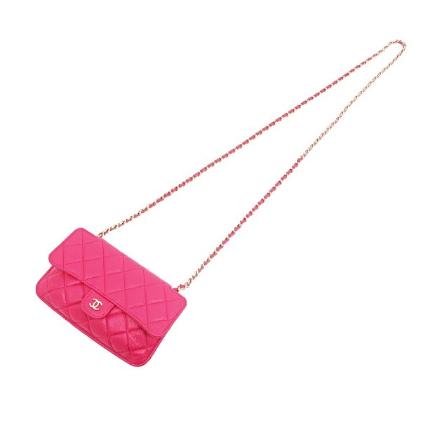 m2406 06 802208mr 07 Chanel Matelasse Chain Shoulder Bag Caviar Skin Pink