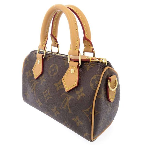 m81085 02 Louis Vuitton Nano Speedy Shoulder Bag Monogram Brown