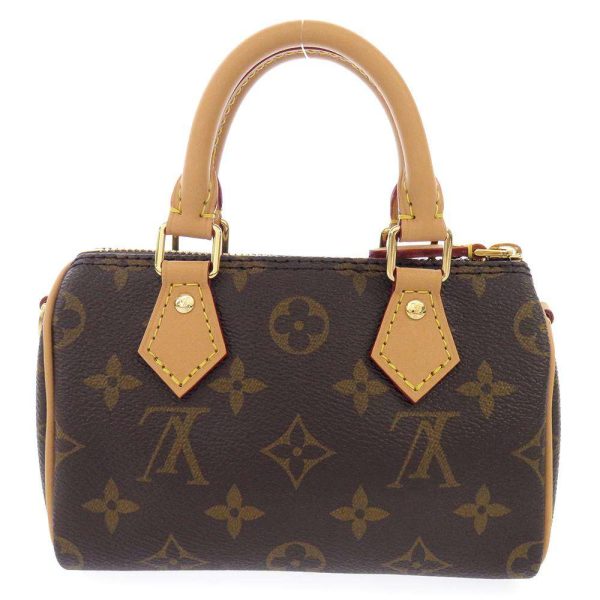 m81085 03 Louis Vuitton Nano Speedy Shoulder Bag Monogram Brown