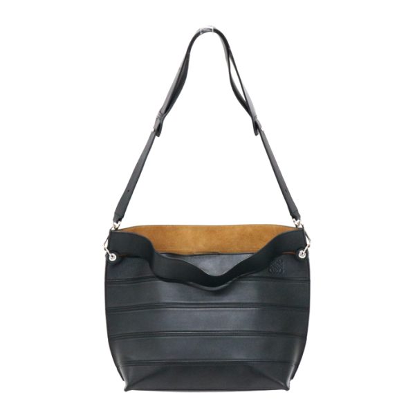 mav16003 1 Loewe Strip Shoulder Bag Black