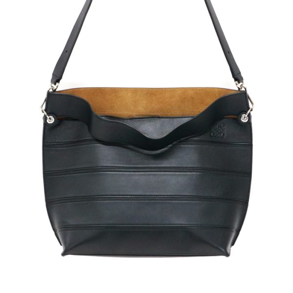 mav16003 2 Loewe Strip Shoulder Bag Black