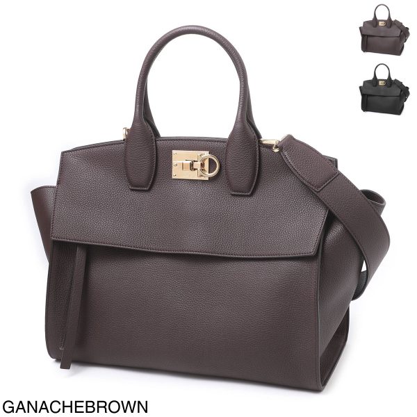 mb 21177201 Ferragamo Studio Soft Handbag Ganachebrown