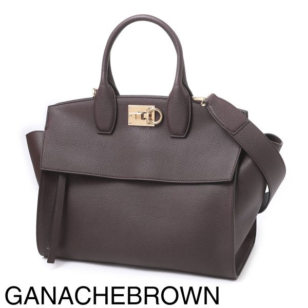 mb 21177213 Ferragamo Studio Soft Handbag Ganachebrown