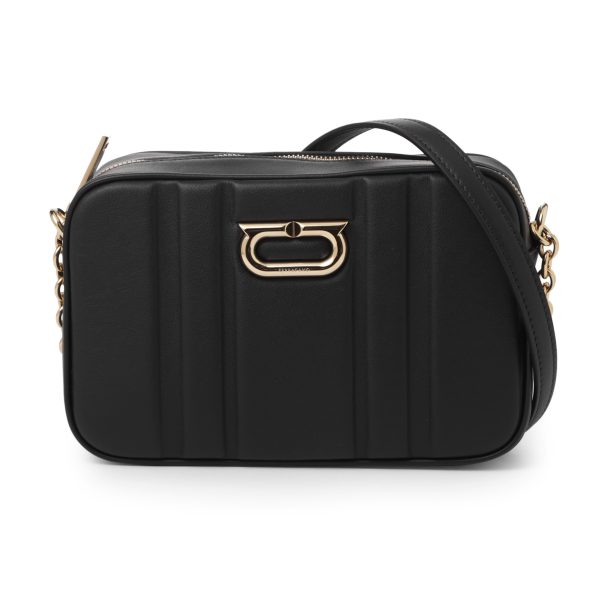 mb 21496802 Ferragamo Graphic Embossed Camera Bag Black