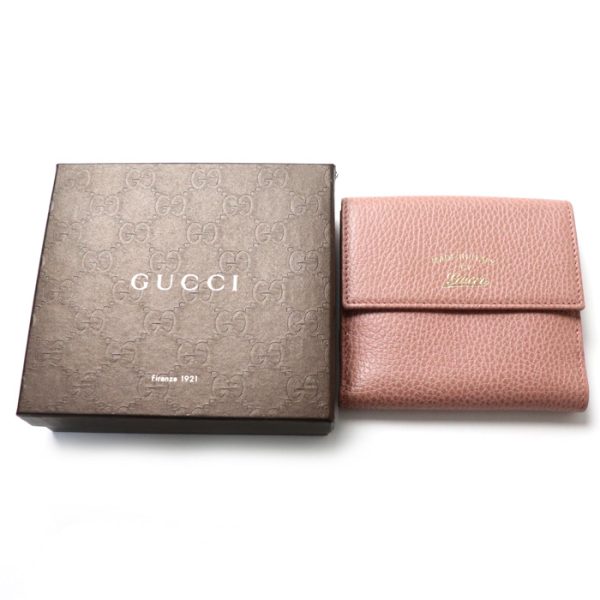 mb23 0827 11 7 Gucci W Hook Swing Bifold Wallet Pink