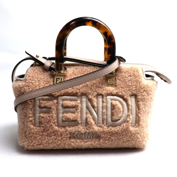 mb23 1029 57 1030 Fendi By The Way Mini 2Way Shoulder Bag Beige Pink