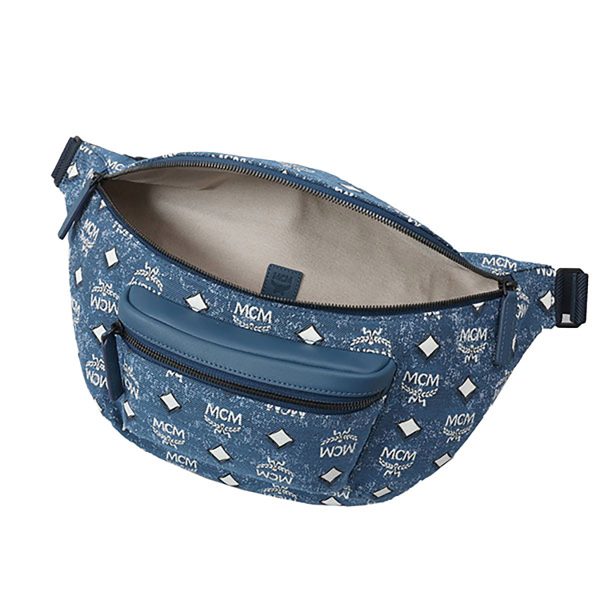 mcm mmzdsfi01 le 3 MCM Fursten Belt Bag Denim Blue