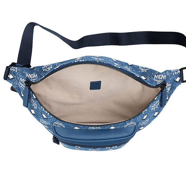 mcm mmzdsfi01 le 4 MCM Fursten Belt Bag Denim Blue