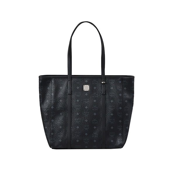 mcm mwpaatn03 bk MCM M Veritas Shopper Medium Tote Bag Black