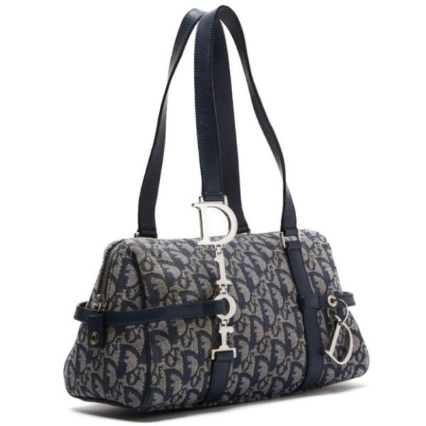 mgayd0e1gpd67 3 Dior Trotter D Charm Mini Canvas Handbag Navy