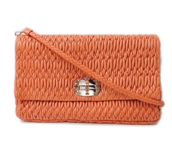 miu 16 079 1 Miu Miu Bijou Shoulder Bag Papaya