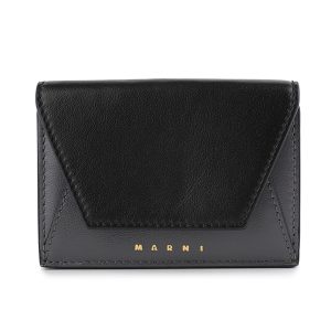 mnpfmo0056u1z2l38 1 Marni Trifold Wallet Color Block Gray Black