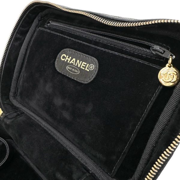 n24032904062 8 Chanel Vanity Bag 2way Caviar Black Gold