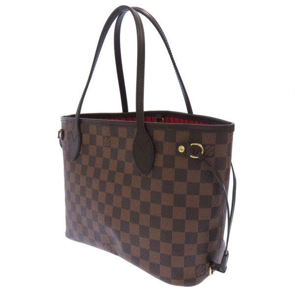 n41359 02 Louis Vuitton Damier Ebene Neverfull PM Tote Bag Red