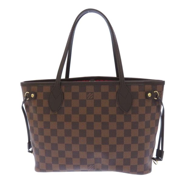 n41359 03 Louis Vuitton Damier Ebene Neverfull PM Tote Bag Red