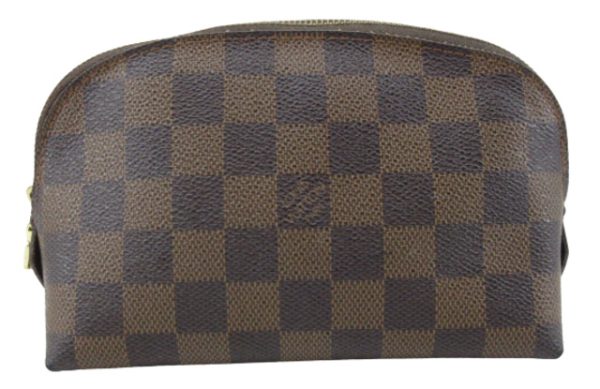 n46883 1 Louis Vuitton Pochette Cosmetic PM Damier Ebene Brown