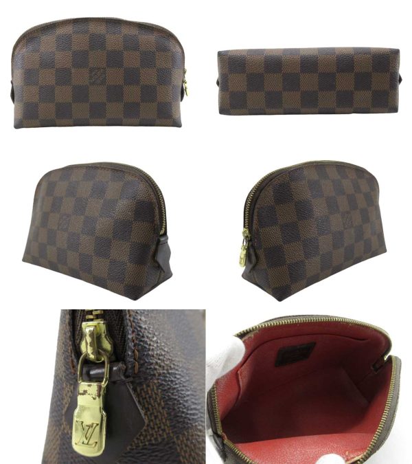 n46883 2 Louis Vuitton Pochette Cosmetic PM Damier Ebene Brown