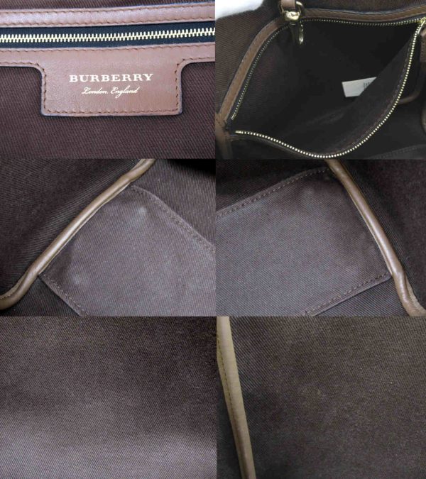 n50278 3 Burberry London England Tote Bag Canvas Beige