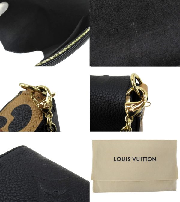 n50335 4 Louis Vuitton Monogram Empreinte Wild at Heart Pochette Félicie Chain Shoulder Bag Noir